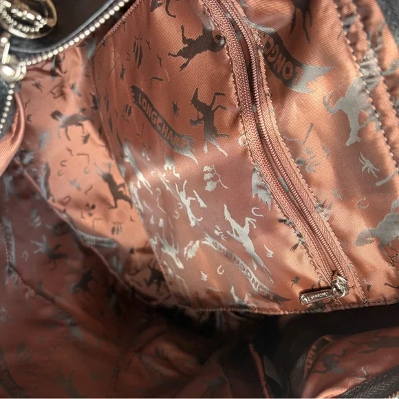 longchamp le pliage cuir medium tote - Picture 15 of 16